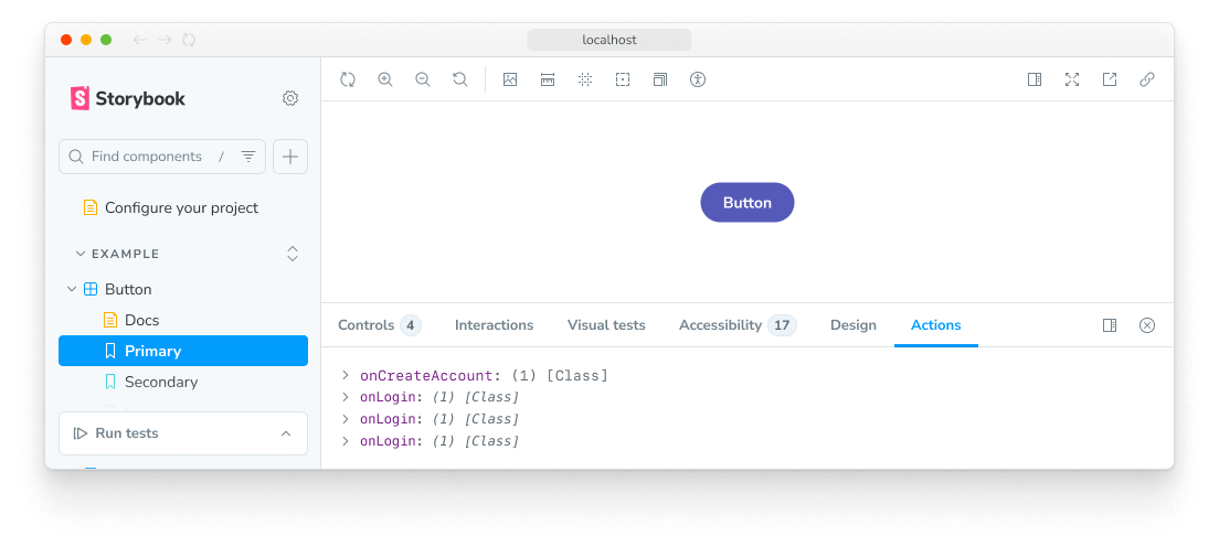 Actions usage